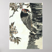 Japanse Style Woodpecker Poster (Voorkant)