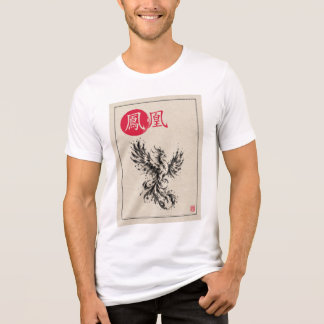 Japanse Sumi-e Feniks – Traditionele Inktkunst Tri-Blend Shirt