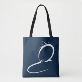 Japanse Sumi E penseelstreek schildermuis Tote Bag