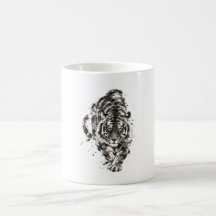 Japanse Sumi-e Tijger – Traditionele Japanse Inkt
