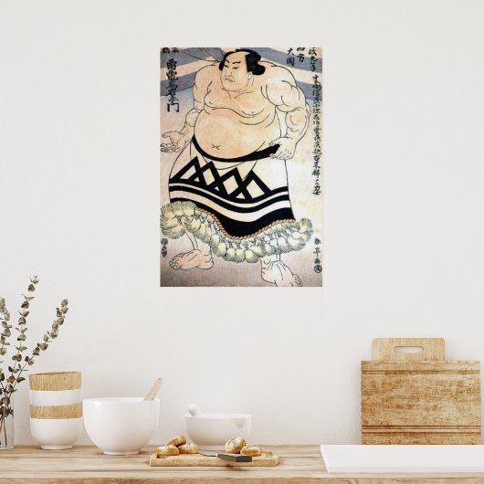 Japanse sumo-worstelaar poster (Keuken)
