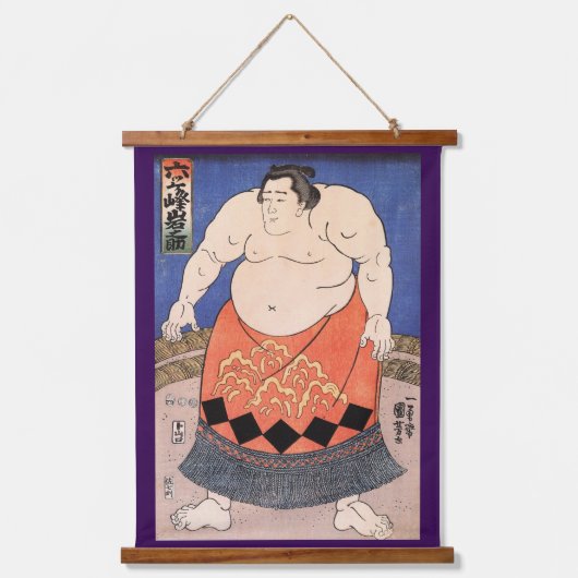 Japanse Sumoworstelaar, Kuniyoshi Hangend Wandkleed (Voorkant)