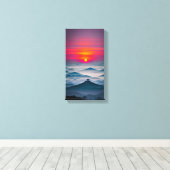 Japanse Sunset Canvas Muurkunst (Insitu (Houten vloer))