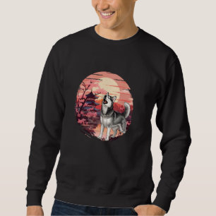 Japanse Sunset Siberische Husky Trui