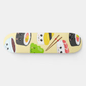 Japanse Sushi Cute Kawaii Trendy Girly Persoonlijk Skateboard (Horizontaal)