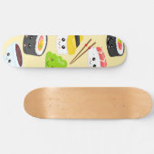 Japanse Sushi Cute Kawaii Trendy Girly Persoonlijk Skateboard (Horizontaal)