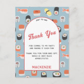 Japanse sushi dank u briefkaart (Voorkant)