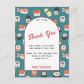 Japanse sushi dank u briefkaart (Voorkant)