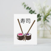 Japanse Sushi Eetstokjes Briefkaart (Staand voorkant)