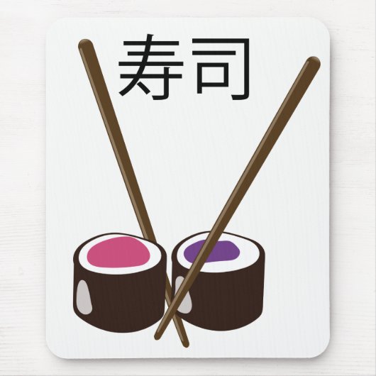 Japanse Sushi Eetstokjes Muismat (Voorkant)