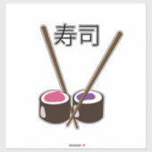 Japanse Sushi Eetstokjes Sticker (Vel)
