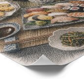 Japanse Sushi en Tempura Feest Poster (Hoek)