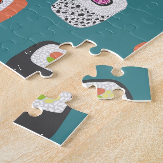 Japanse sushi eten kunst legpuzzel (Zijkant)