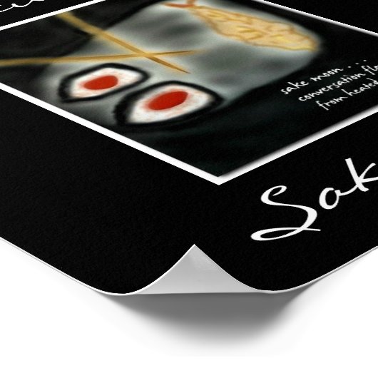 Japanse Sushi Haiku Art print (Hoek)
