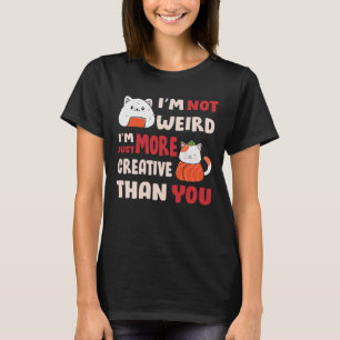 Japanse sushi kat Ik ben niet raar T-shirt