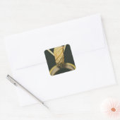 Japanse sushi-minnaar vierkante sticker (Envelop)