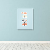 Japanse Sushi Nigiri Maki Roll Canvas Afdruk (Insitu (Houten vloer))
