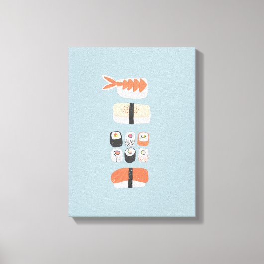 Japanse Sushi Nigiri Maki Roll Canvas Afdruk (Voorkant)
