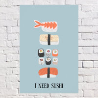 Japanse sushi Nigiri Maki Roll Custom Text