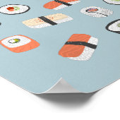 Japanse Sushi Nigiri Maki Roll Poster (Hoek)