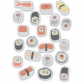 Japanse Sushi Nigiri Maki Roll Sticker (Voorkant)