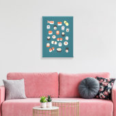 Japanse Sushi Nigiri Maki Rollen  Canvas Afdruk (Insitu (Woonkamer))