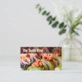 Japanse Sushi Restaurant Editable Visitekaartjes (Staand voorkant)