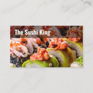 Japanse Sushi Restaurant Editable Visitekaartjes