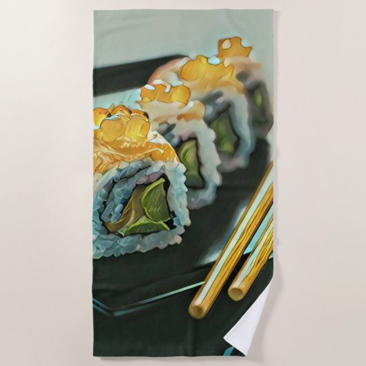 Japanse sushi strandlaken (Voorkant)