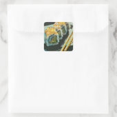 Japanse sushi vierkante sticker (Tas)