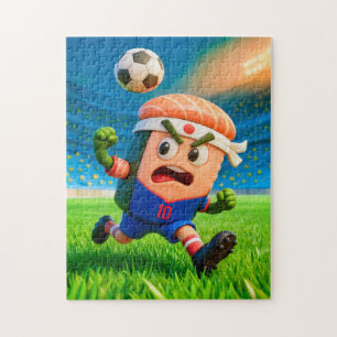 Japanse sushirol-voetballer in stadion legpuzzel