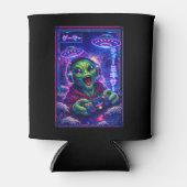 Japanse Synthwave Sci-Fi UFO Alien Cool Gamer Blikjeskoeler (Voorkant)