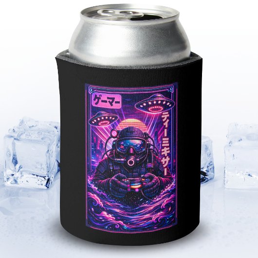 Japanse Synthwave Sci-Fi UFO Duiker Cool Gamer Blikjeskoeler