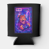 Japanse Synthwave Sci-Fi UFO Kat Koude Gamer Blikjeskoeler (Voorkant)