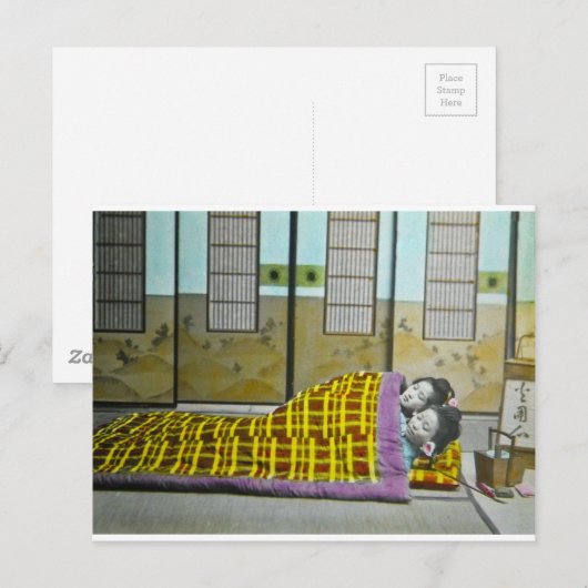  Japanse Tagaki Slaapgeisha Briefkaart (Voorkant / Achterkant)