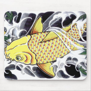 Japanse Tatoeage Koi Vis Ontwerp Muismat