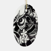 Japanse tatoeage schedel keramisch ornament (Rechts)