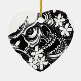 Japanse tatoeage schedel keramisch ornament