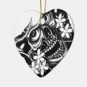 Japanse tatoeage schedel keramisch ornament (Links)