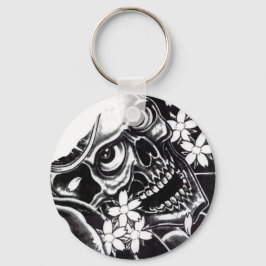 Japanse tatoeage schedel sleutelhanger