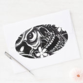 Japanse tattoo ovale sticker (Envelop)
