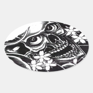 Japanse tattoo ovale sticker