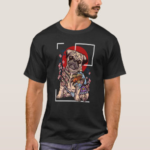 Japanse Tattoo Pug Hondenliefhebber van Pug Yakuza T-shirt
