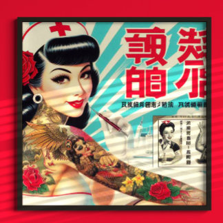 japanse Tattoo verpleegster Poster
