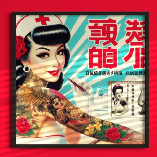 japanse Tattoo verpleegster Poster