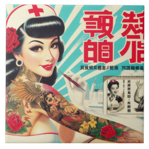 japanse Tattoo verpleegster Tegeltje