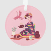 Japanse Tea-ceremonie, Crane Ornament (achterkant)