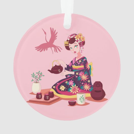 Japanse Tea-ceremonie, Crane Ornament (achterkant)