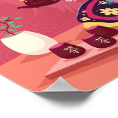 Japanse Tea-ceremonie, Crane Poster (Hoek)