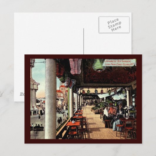 Japanse Tea Garden, Coney Island, NY 1912  Briefkaart (Voorkant / Achterkant)